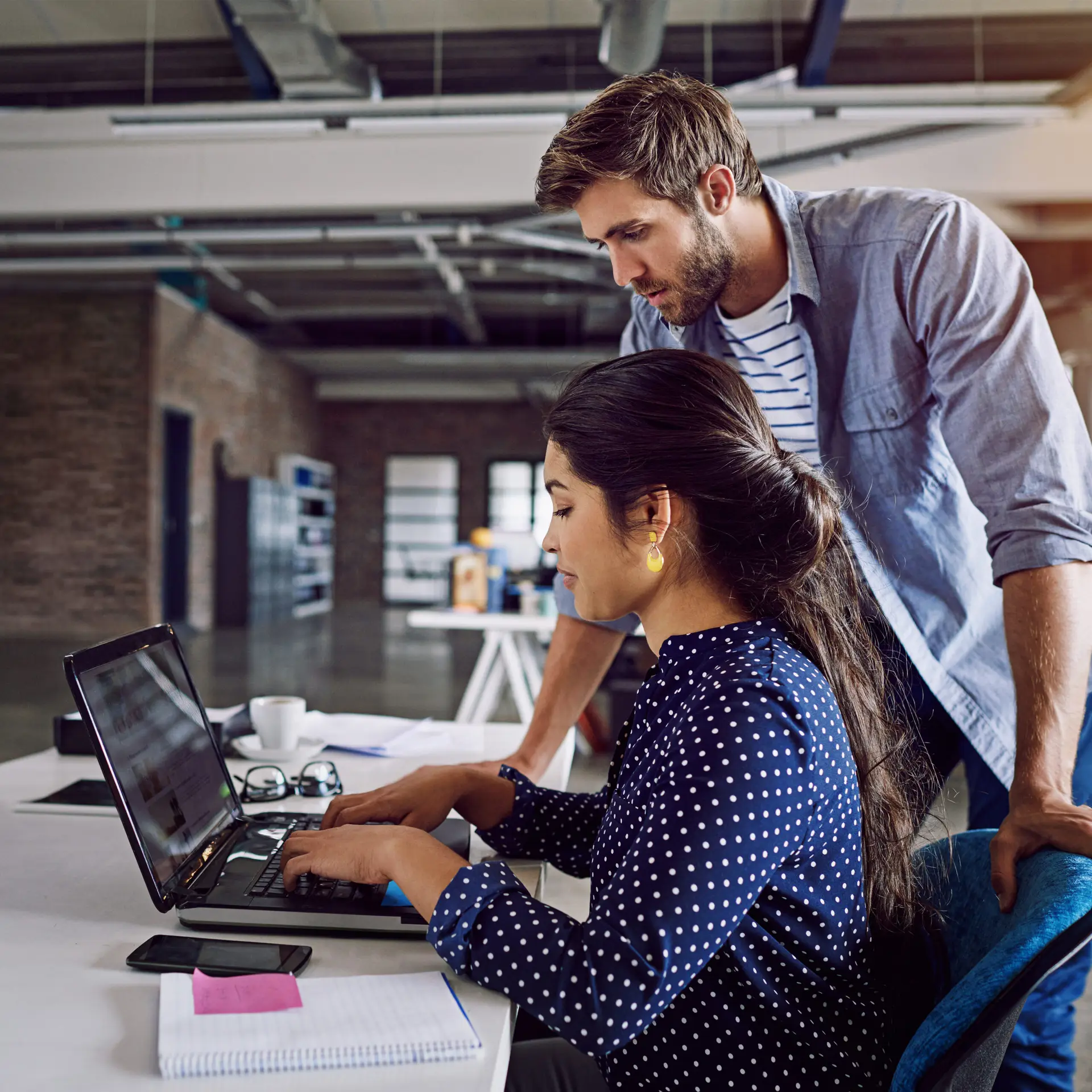 Image of startup team working together on project