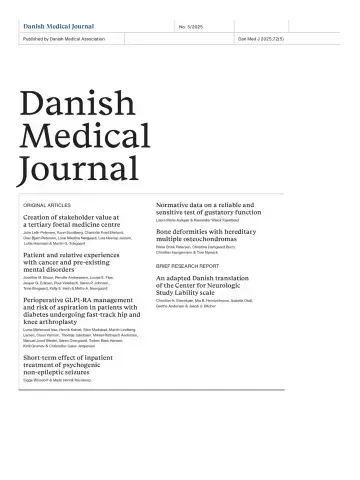 Cover image of Danish Medical Journal
