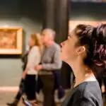 Young lady at museum