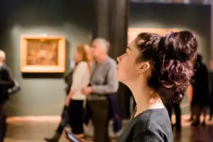 Young lady at museum