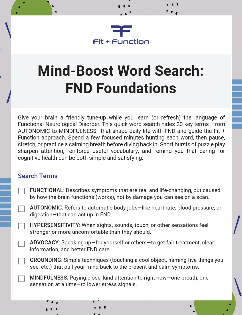 Screenshot of FND Foundations word search